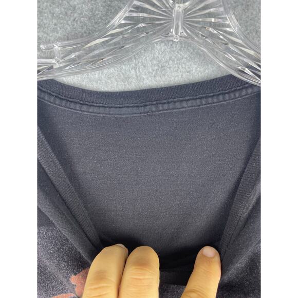 David Bowie T Shirt Mens M Black Retro Rock Tee Missing Size Tag Small Stain - Picture 4 of 8